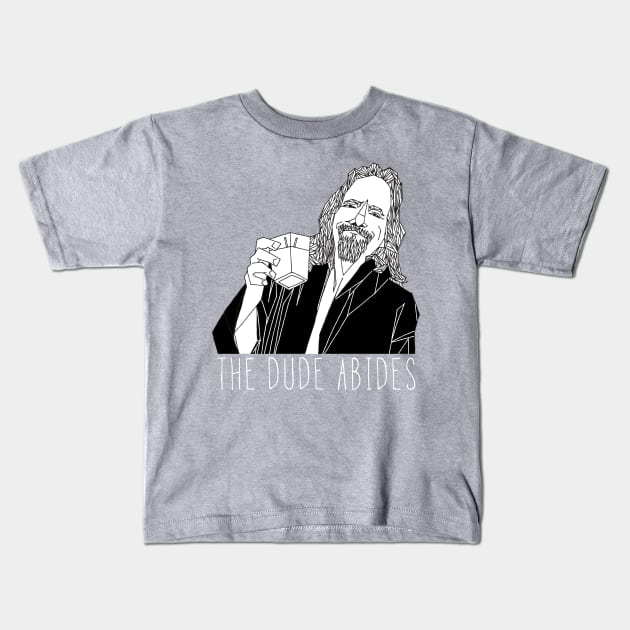 The Dude Abides Kids T-Shirt by illustrationetc